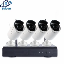 SSICON 4CH видеокамера с Wi-Fi система NVR комплект 720 P HD Беспроводная CCTV наружная ip-камера система домашнего видеонаблюдения