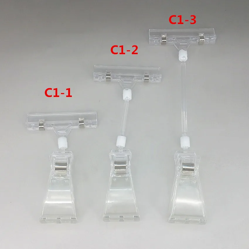 Большой размер Макс. Открытый 5,5 см поп пластиковый поворотный зажим вывеска карта дисплей ценник держатель прозрачный или черный в розничном магазине 20 шт