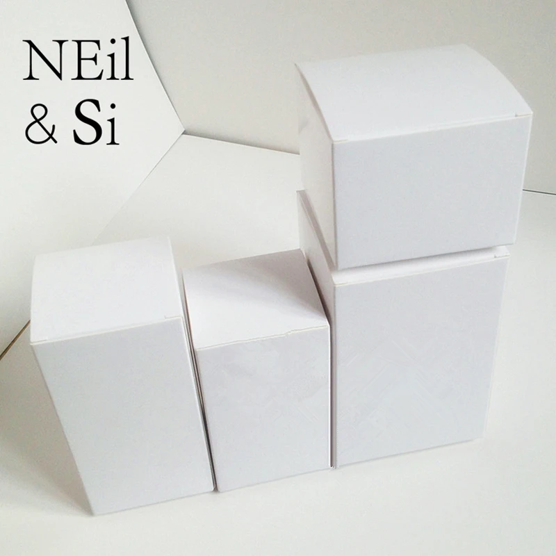 Белый Бумага коробка для подарка для рождественской вечеринки пользу свадьбы конфеты свечи упаковочная картонная Коробки