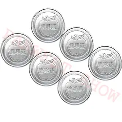200 шт игровой Монетный жетон аркадный из нержавеющей стали яблочный логотип жетон акцептор Jamma жетон русские игровые монеты могут быть