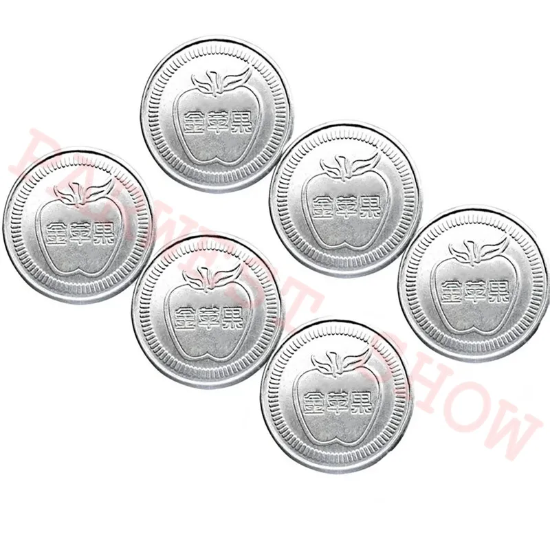 

200pcs Game coin token arcade stainless steel Apple Logo token acceptor Jamma token Russian game coins Can be customized design