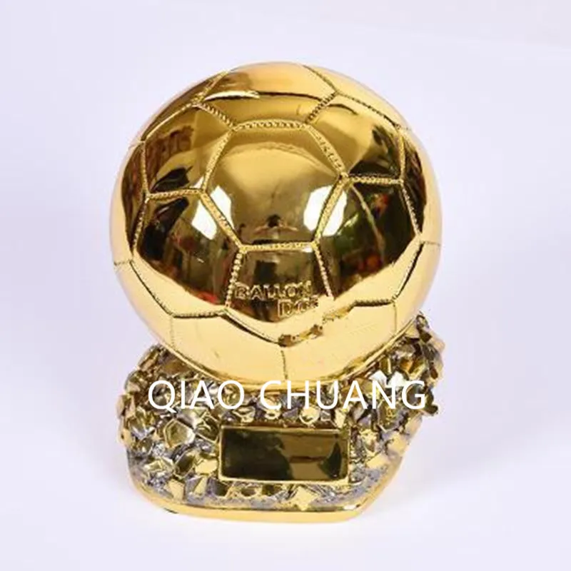 

Football Match Soccer Fans Souvenir GOLD BALL Trophy Creative Colophony Crafts Gold Plating Home Furnishing Articles G830