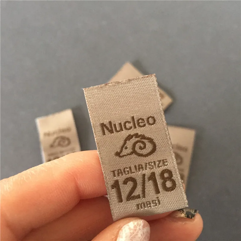 Customize 75D High Definition 2*7.2cm Garment Label Woven Label -in Garment Labels from Home ...