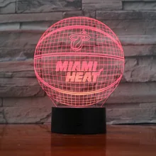 Miami Led Lighting And Get Free Shipping On Aliexpress Acrylic Lamp Miami Heat Basketball Sport Night Light Novelty Gifts 7 Colors Changing Led Desk