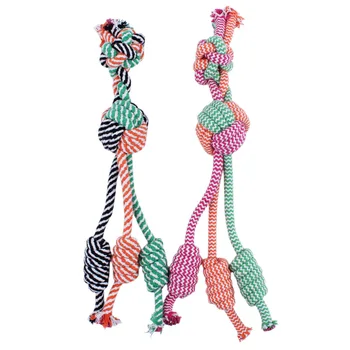 

New Pet Cotton Rope Toys Rope Braided Colored Ball Toy For Dog Chew Toys Lnteractive Train Pet Products Free Shipping