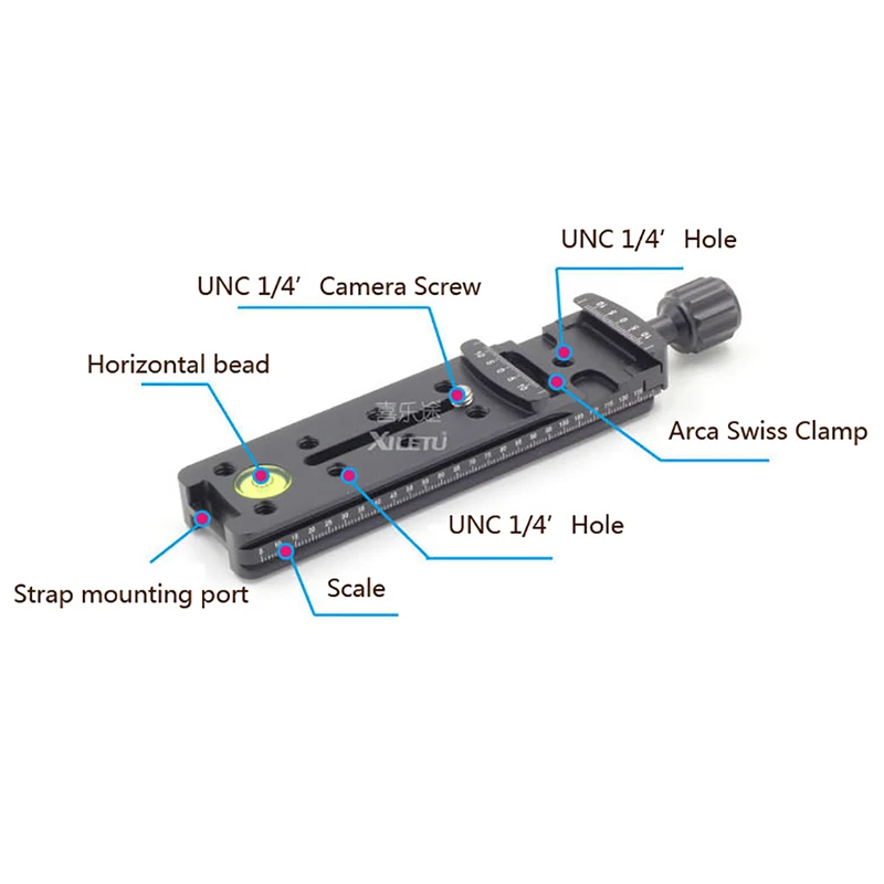 XILETU NNR-140 алюминиевый кронштейн для камеры удлиненный быстроразъемный зажим для штатива панорамная и Макросъемка Arca Swiss