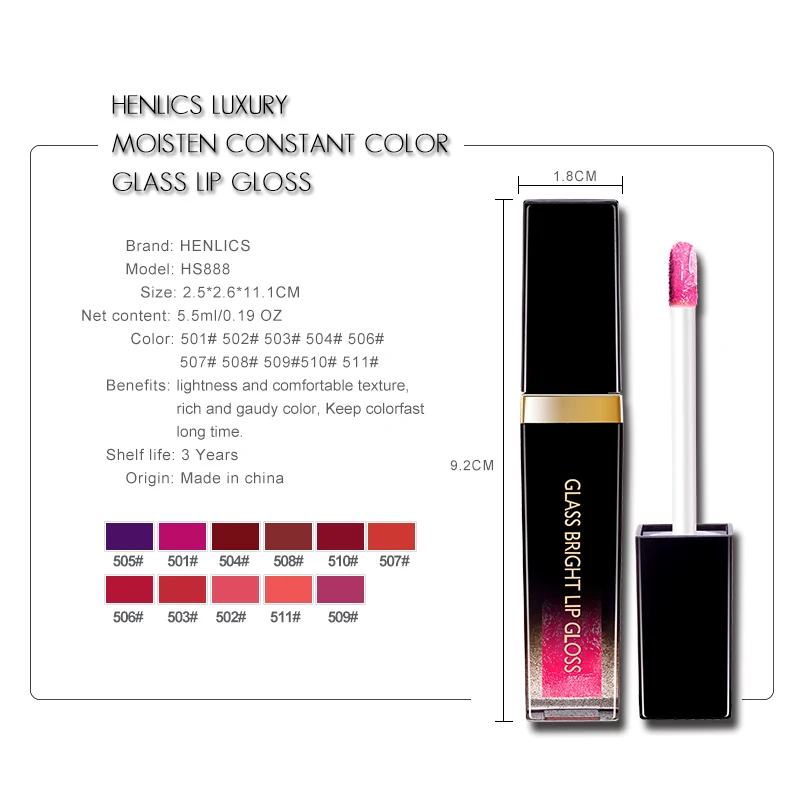 HENLICS Waterproof Matte Liquid Lipstick Moisturizer Smooth Lip Gloss 24 Hour Lasting (15)