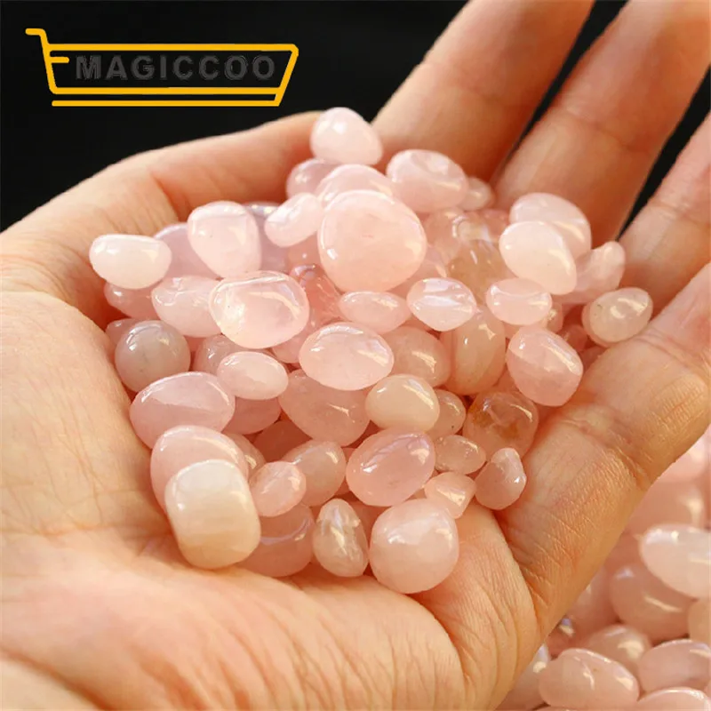 

MAGICCOO 100G/PACK Pink Stones Natural Rose Crystals and Quartz Islande Healing Minerals Spiritual Gemstone Decorative Stones