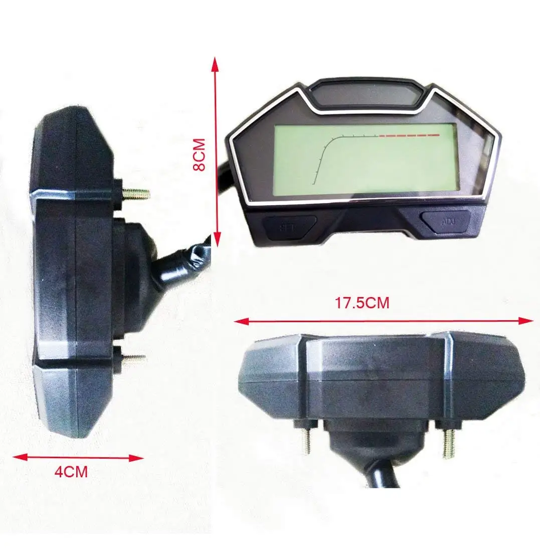Samdo Универсальный ЖК-измеритель скорости мотоцикла одометр скорость оборотов в минуту датчик топлива 199 км/ч DIY измеритель скорости
