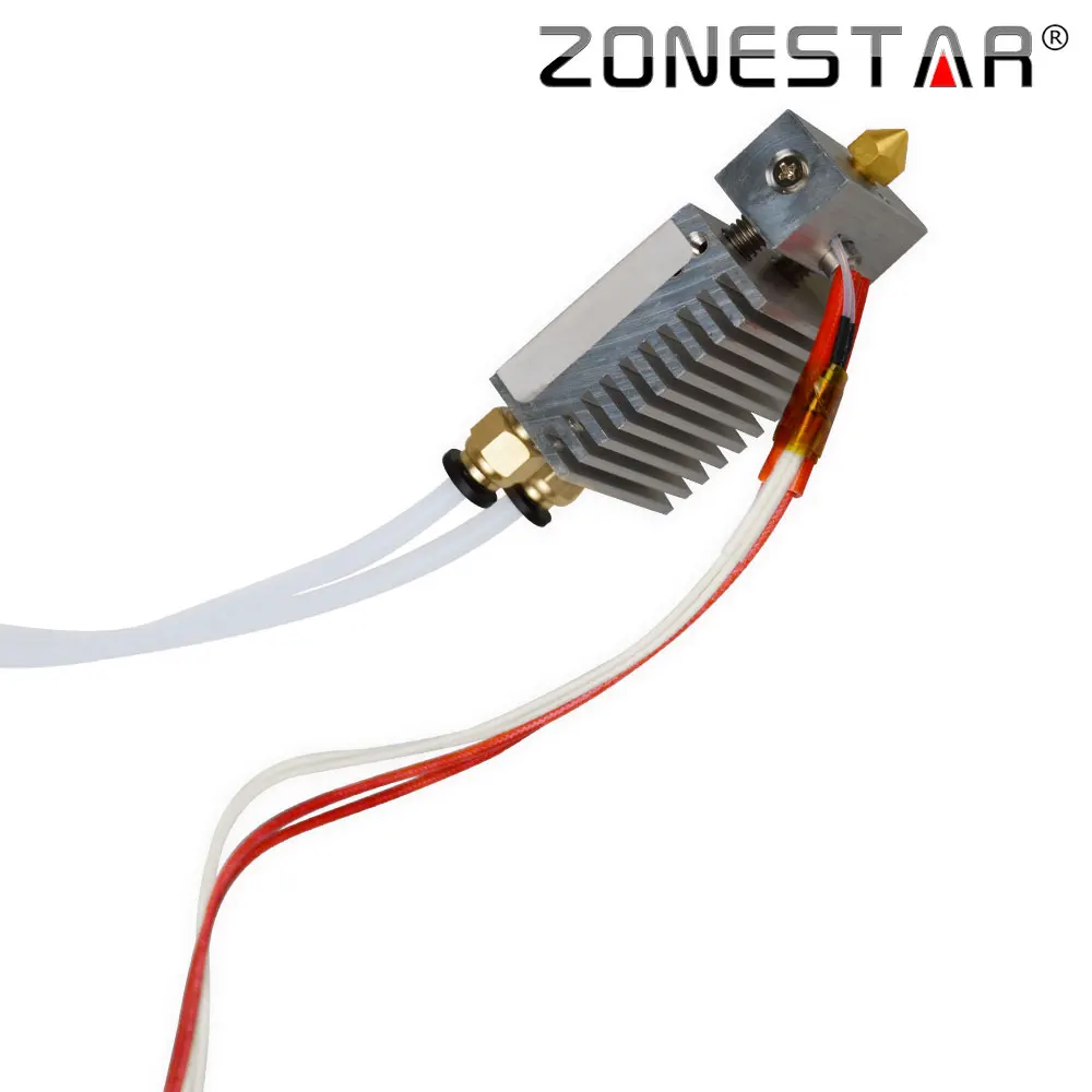 ZONESTAR смешанные Цвет Hotend, двойной экструдер, полностью закрытый корпус с двумя 2-в-1-из 12 в 40 Вт нагреватель 100 к NTC B3960 термистор 1,75 мм нити