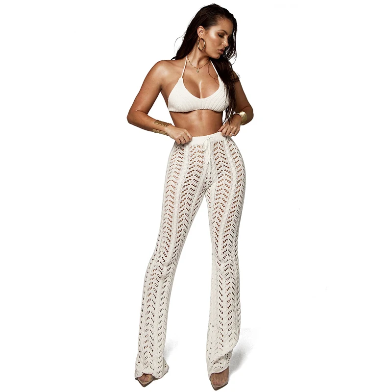 Mesh white trousers Clearance
