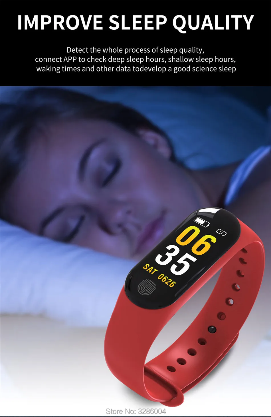 Shinsklly M3 Smart Bracelet Blood Pressure Fitness Tracker Heart Rate Monitor Smart Band Waterproof Pedometer Watch Men Women XIAOMI BAND 3 12