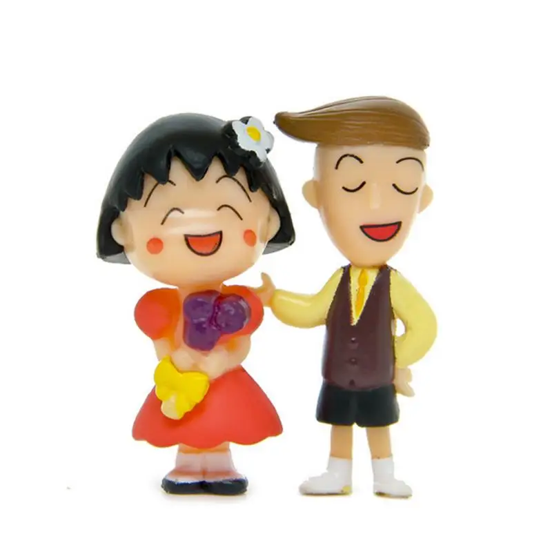 

1pc cute Lovers Chibi Maruko Chan souvenir cartoon miniature figure toys Kids Toy Japan anime children action figure toys