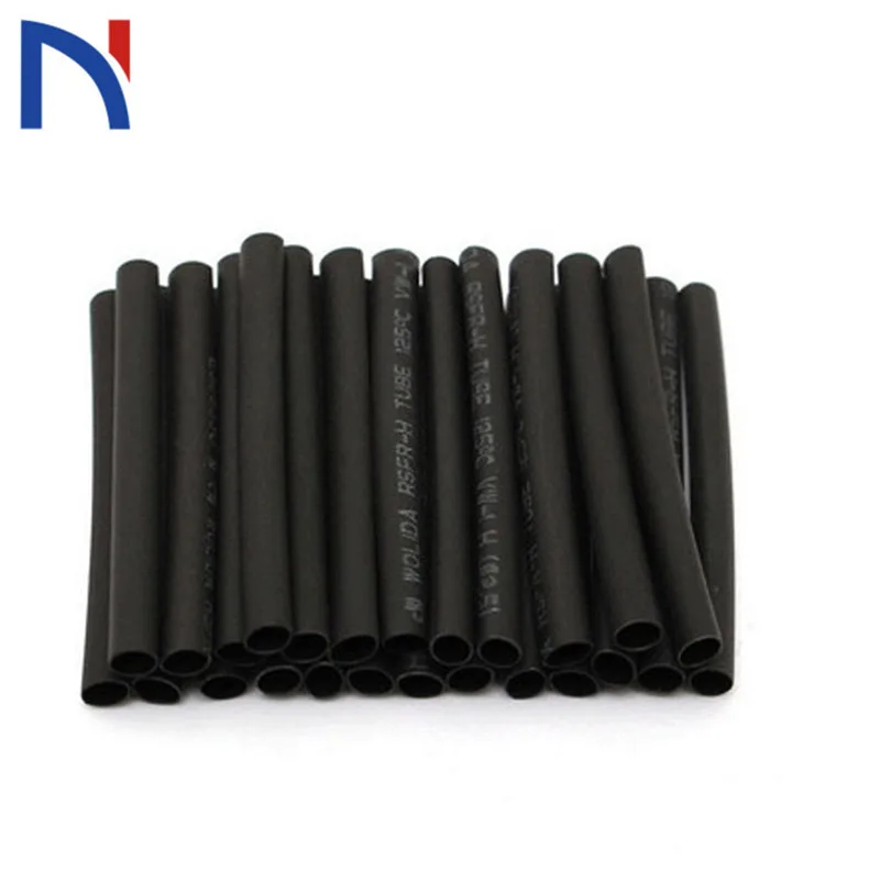 

127Pcs Sleeve Wrap Wire Set Tubing Wrap Sleeve Assorted Shrinking Heat Shrink Tube 2:1 Polyolefin Black Tubing