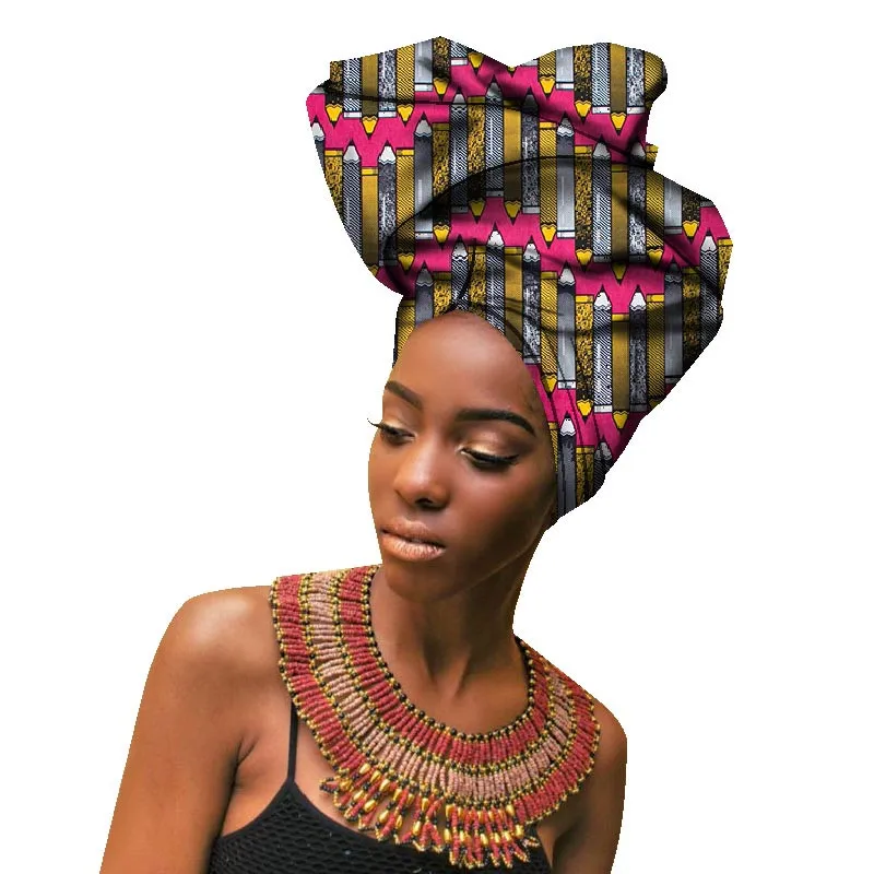 

African Head Wraps fashion style bazin riche cotton african women headtie for Women Headwrap African Head Scarf 180*56cm