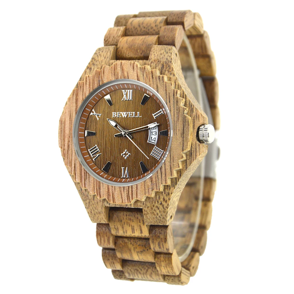

BEWELL Men's watch Wooden watch Watch Time Watch Clock 129A