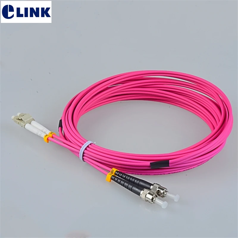 

10pcs 2M Fiber Patchcord OM4 duplex LC-FC SC-ST SC-FC ST-FC LC-SC LC-ST 50/125 ftth fiber Voilet color optical fibre jumper 2mtr