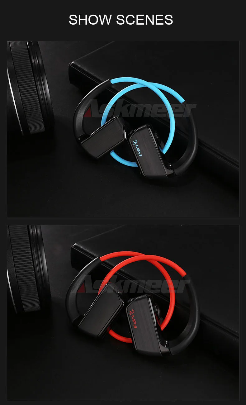 Askmeer J2 Wireless Bluetooth Earphone Sport Stereo Earbuds Headset In Ear Earpiece with Microphone+8GB Mp3 Player Two Play Mode (17)