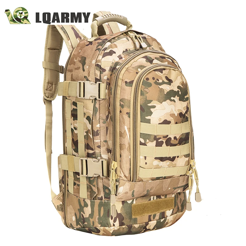 

LQARMY 3-day Expandable Backpack with Waist Pack Large Rucksack Tactical Backpack Molle Assault Bag for Day Hiking (Multicam)