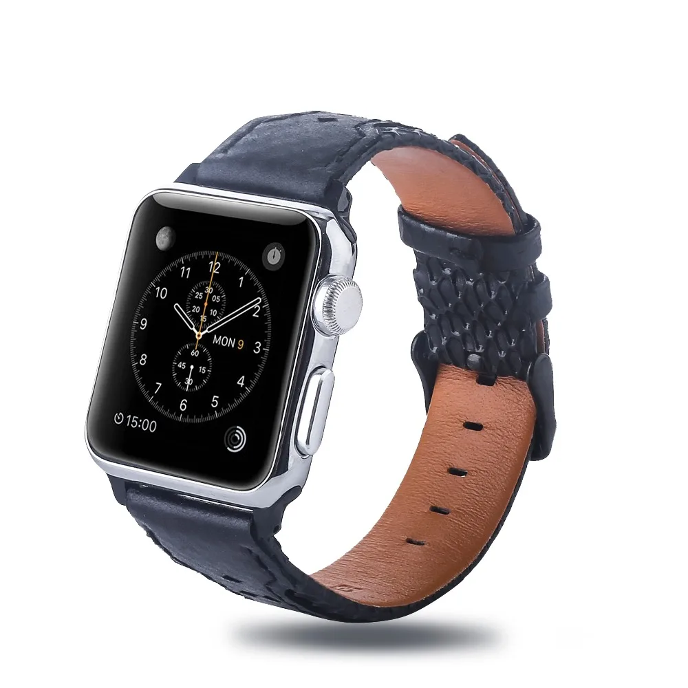 Модный кожаный ремешок для apple Watch Series 5 4 3 2 1 edition 38 40 42 44 мм Ремешки для наручных часов аксессуары для iwatch пряжка