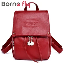 La primavera y el verano de 2017 las mujeres de cuero bolso de hombro tendencia de Corea nueva moda de mano bolsas de cuero mochila