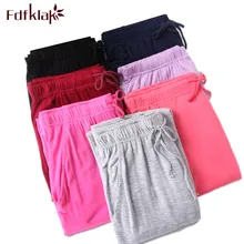 Весенне-летние женские брюки для дома, пижамные брюки, хлопковые штаны для сна, женские штаны для сна, длинные штаны черного цвета Q202