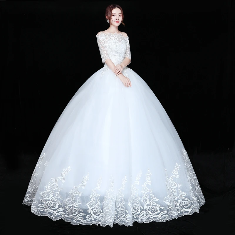 Свадебное платье невесты плюс размер кружева свадебное платье es новое бальное платье принцессы