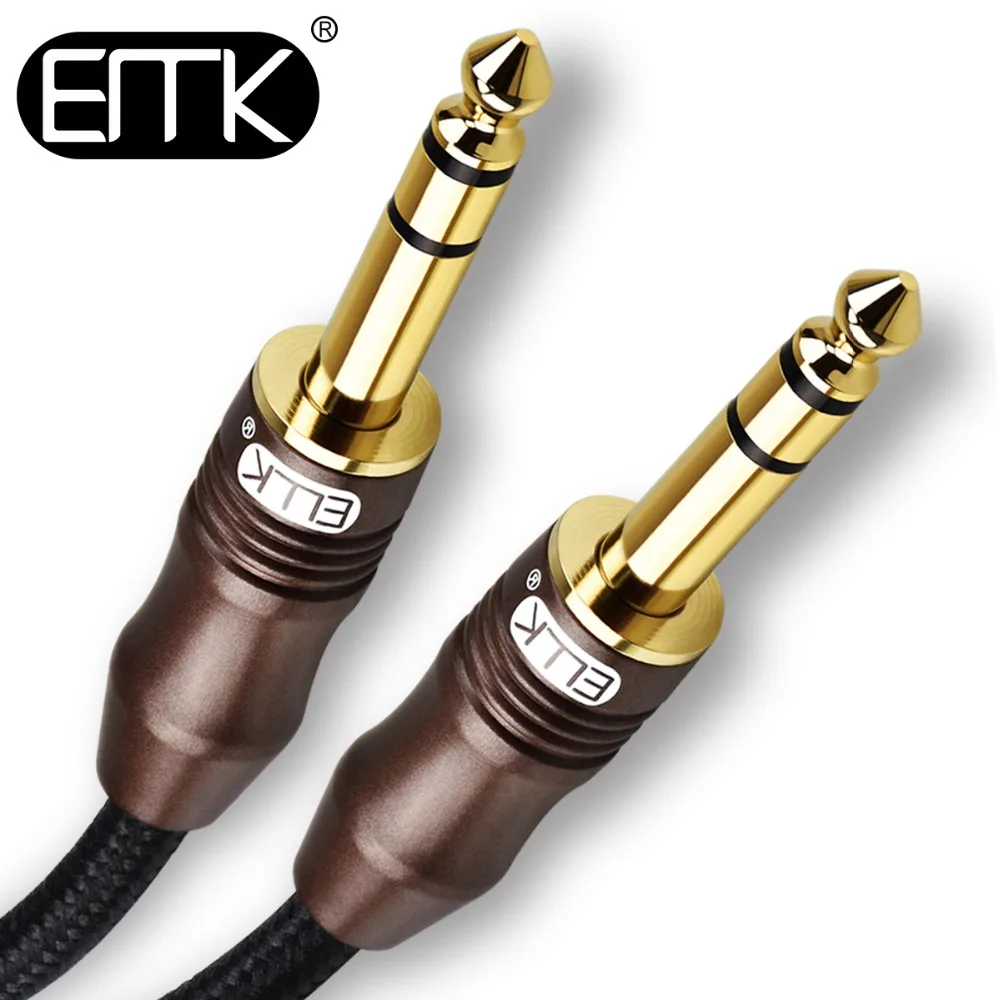 

EMK 6.35mm1/4'' TRS Audio Cable 6.3mm AUX Cable Dual 6.5 Male to Male Hifi Audio Cable 1m 2m 5m 8m 10m Guitar Amplifier Mixer