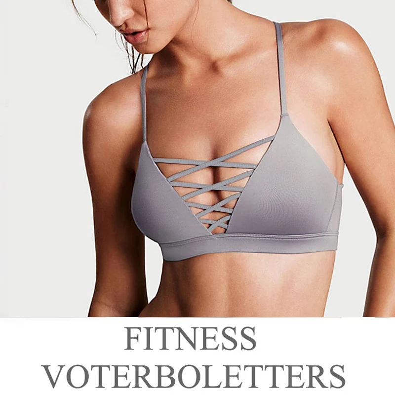 Female Sexy Sports Bra Crisscross Front Back New Active Yoga Running Wear Gym Bra Women Vest Seamless Crop Tops