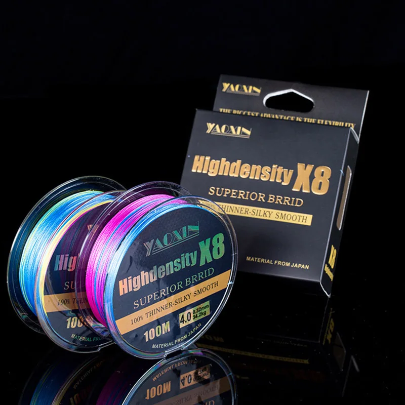Fishing Leader 100M PE Line 8 Strands Fluorocarbon Fishing Line Coated Braid Multifilament Fly Fishing Line jooyoo Brand