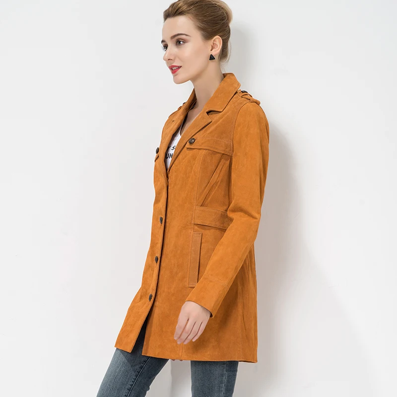 Женская джинсовая куртка Тренч из натуральной свиной кожи|jacket windbreaker|jacket jacketjacket