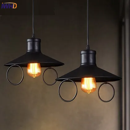 Iwhd vintage industrial colgante Iluminación iluminación hogar Iluminación estilo loft retro hierro lámpara Restaurante Salón iluminación