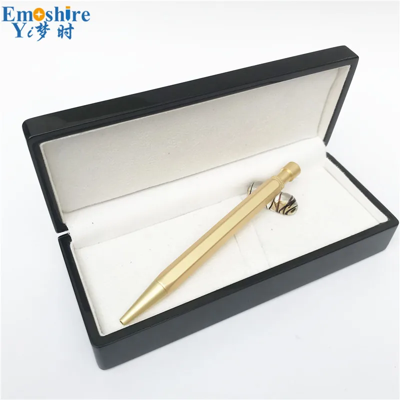 Ballpoint Pen Retro Stationery Bronze Best Roller Ball Pen Customized Logo OEM Christmas Ballpoint Pen Gift Set for Man P649