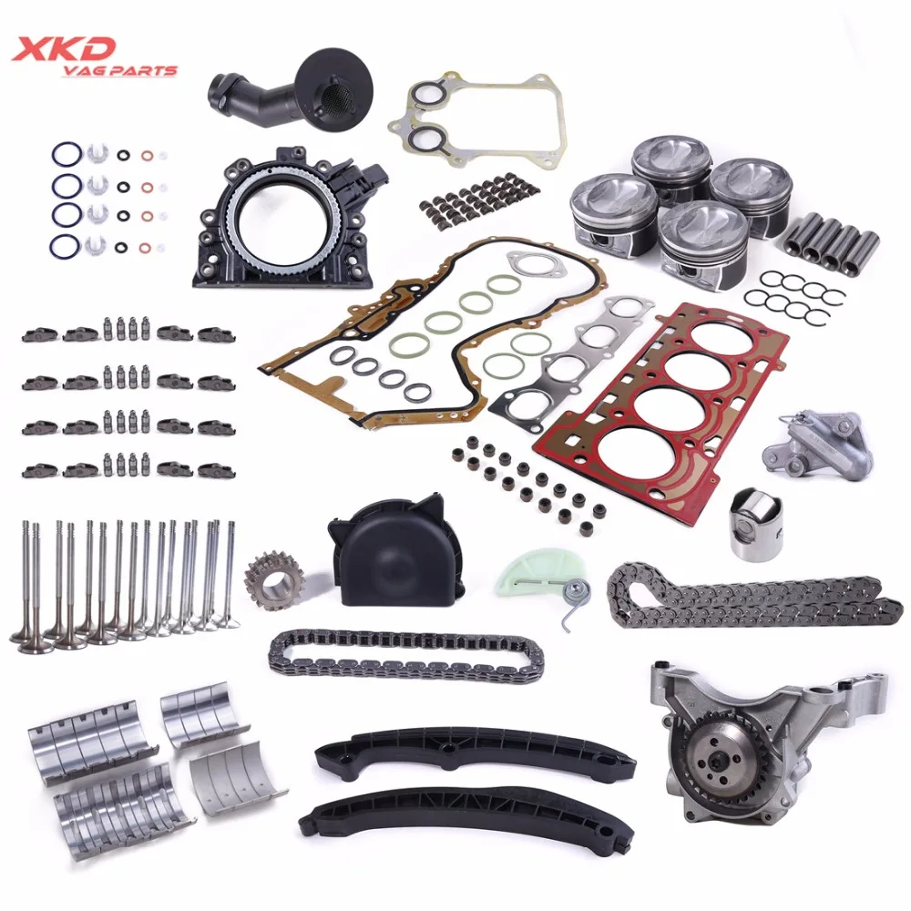 Piston Ring&valves&engine Gasket Valves Timing Repair Set Fit Vw Golf