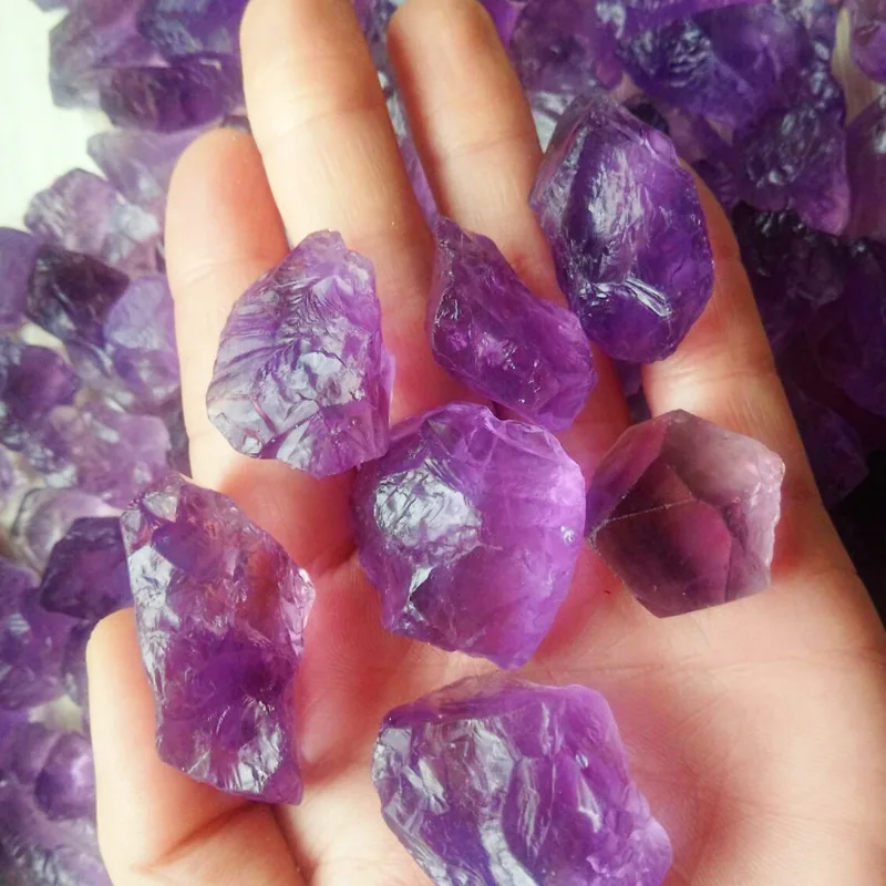 1 шт. качество сырой камень аметист Нерегулярные натуральный камень фиолетовый минерал для чакры Исцеление образец коллекция сад DecorD3