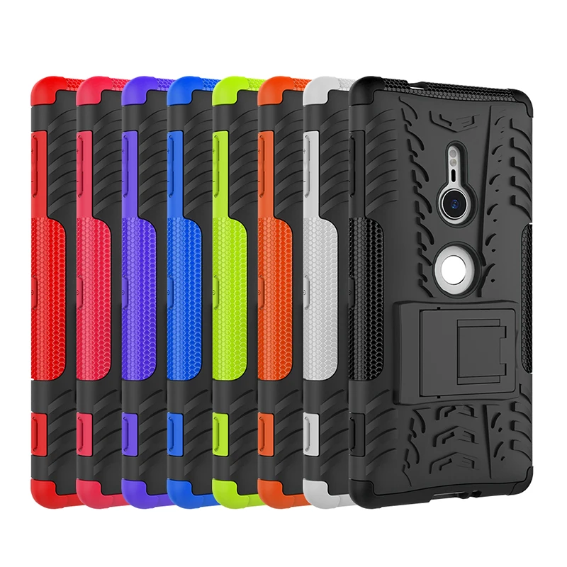 Kickstand Cover For Sony Xperia L1 L2 E5 C5 XA XA1 Ultra XA2 Plus XZ XZ1 Premium XZ2 Compact XZ3 Heavy Duty Rugged Armor Case    (8)
