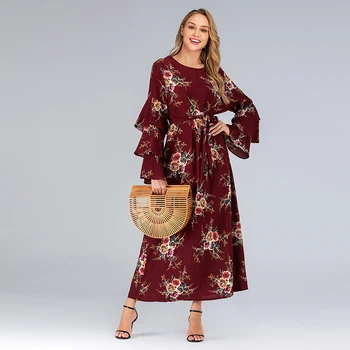 

Vestidos De Verano Chiffon Summer Dress 2019 Plus Size Long Sleeve Maxi Dress Robe Longue Femme Ete Vestido De Festa Longo