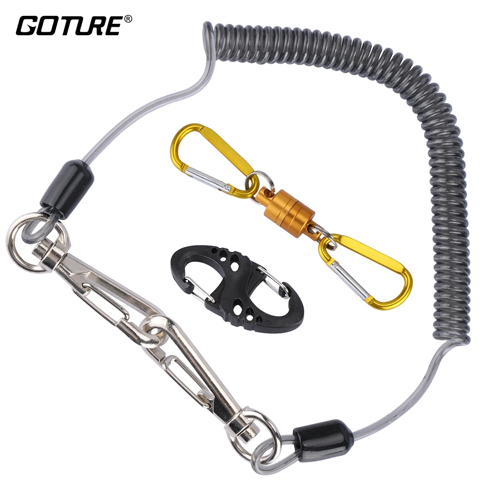 Goture 3 قطعة الصيد اكسسوارات تشمل المغناطيسي مشبك + الحبل (حبل إنقاذ) + 8-شكل مشبك ل يطير الصيد