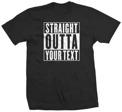 Пользовательские Straight Outta футболка персонализированные ваш текст Compton NWA-все Цвета