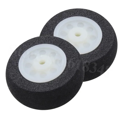 2pcs Small Light Foam Tail Wheel Diam 25mm Thickness 11mm Shaft hole 2mm For RC Aircraft Model Replacement Parts title=