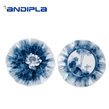 Китайский стиль Gaiwan поднос ручная роспись узор лотоса десертная тарелка для кондитерских изделий керамическая фарфоровая подставка для чашки блюдо отправлено друзьям подарок