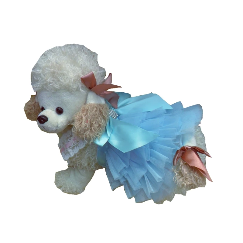 

Pink Blue Purple Puppy Dress Harness for Small Dogs Medium Large XS Butterfly Knot Lovely Bowknot Decor Lace Pet Dress Up Skirt