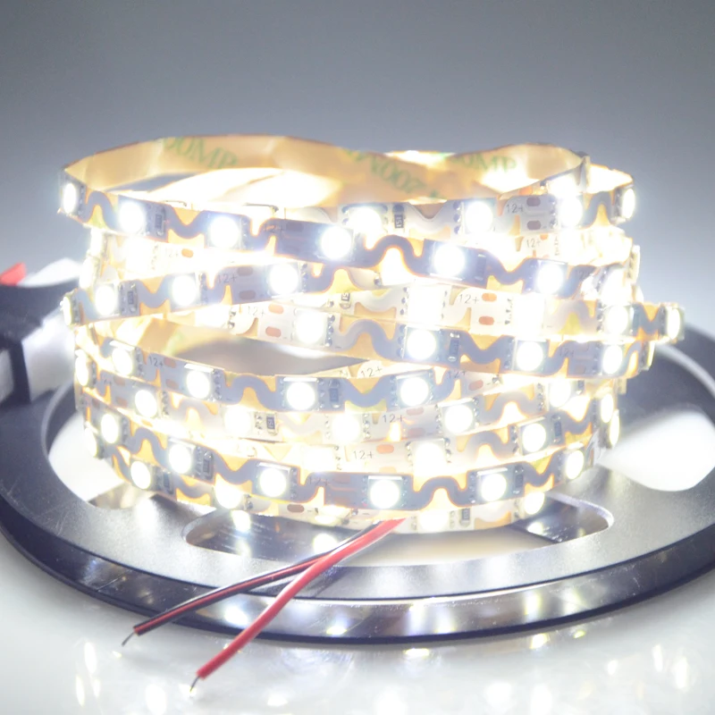 S форма Светодиодная лента 5 м 300LED SMD 2835 DC 12V сгибаемый гибкий светодиодный для