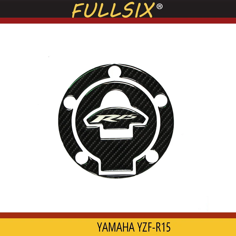 

FULLSIX Motorcycle 3D CARBON Decal Fuel Oil Tank Pad Tank Protector Stickers for YAMAHA YZF-R15 YZF R15