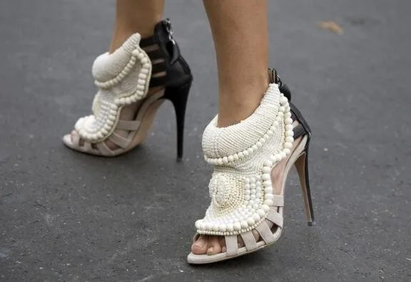 white thin heel booties