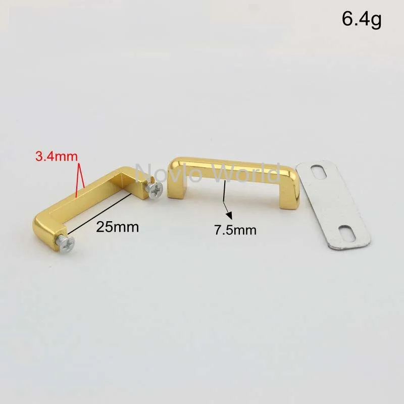 8 pieces test, high-grade metal bag strap arch bridge buckle with screw hardware accessories for bags purse handbag belt part