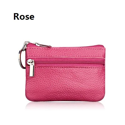 Пояса из натуральной кожи портмоне Обувь для девочек кошелек для мелочи Для женщин маленький кошелек мини-сумка на молнии Key Holder - Цвет: Rose