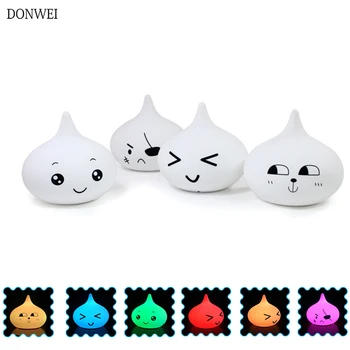 

Silicone Touch Sensor LED Night Light For Children Baby Kids 7 Colors Cartoon Baby Nursery Lamp Mini Hand Touch Cute Lamp Night