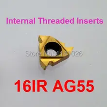 16IR AG55 вольфрамовый Карбид резьбонарезной станок вставки из карбида вольфрама резьбонарезные вставки 55 градусов внешние резьбовые вставки
