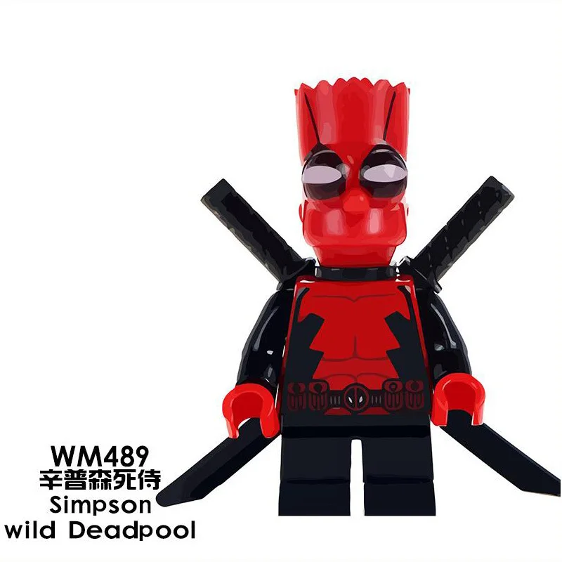

WM489 Legoing Simpson Wild Deadpool Super Heroes Model Action Figures Building Blocks Bricks Legoings Educational Kids Gift Toys